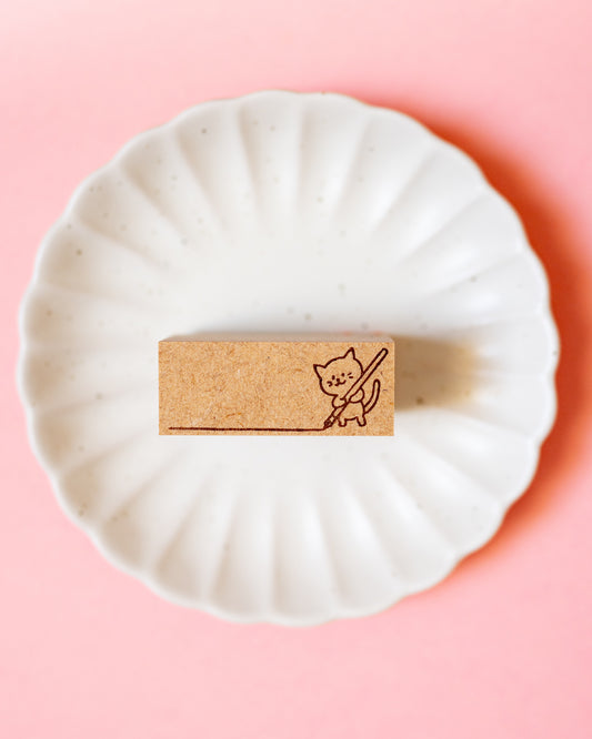 Tampon Chat qui Trace une Ligne