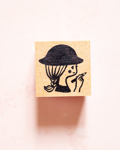 Tomikohan Hat Girl Pen Stamp