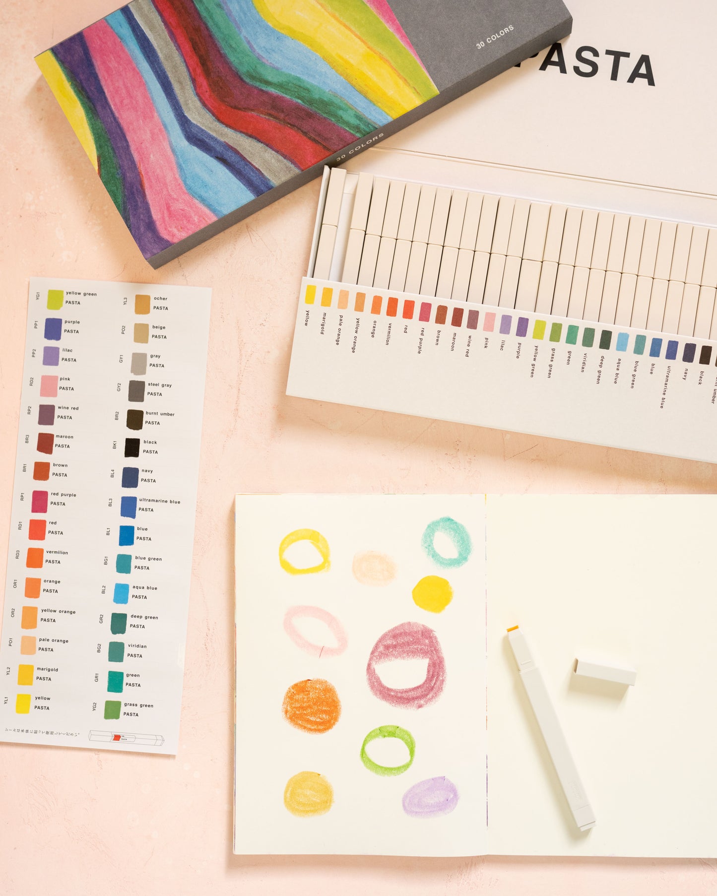 Box of 30 Pastel Markers Pasta Kokuyo