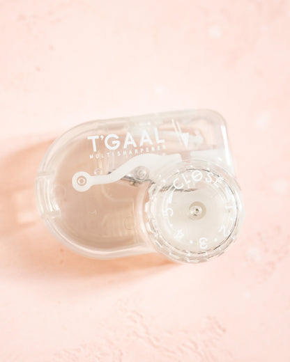 Taille-crayon Kutsuwa T'GAAL Transparent – Angle et longueur réglables