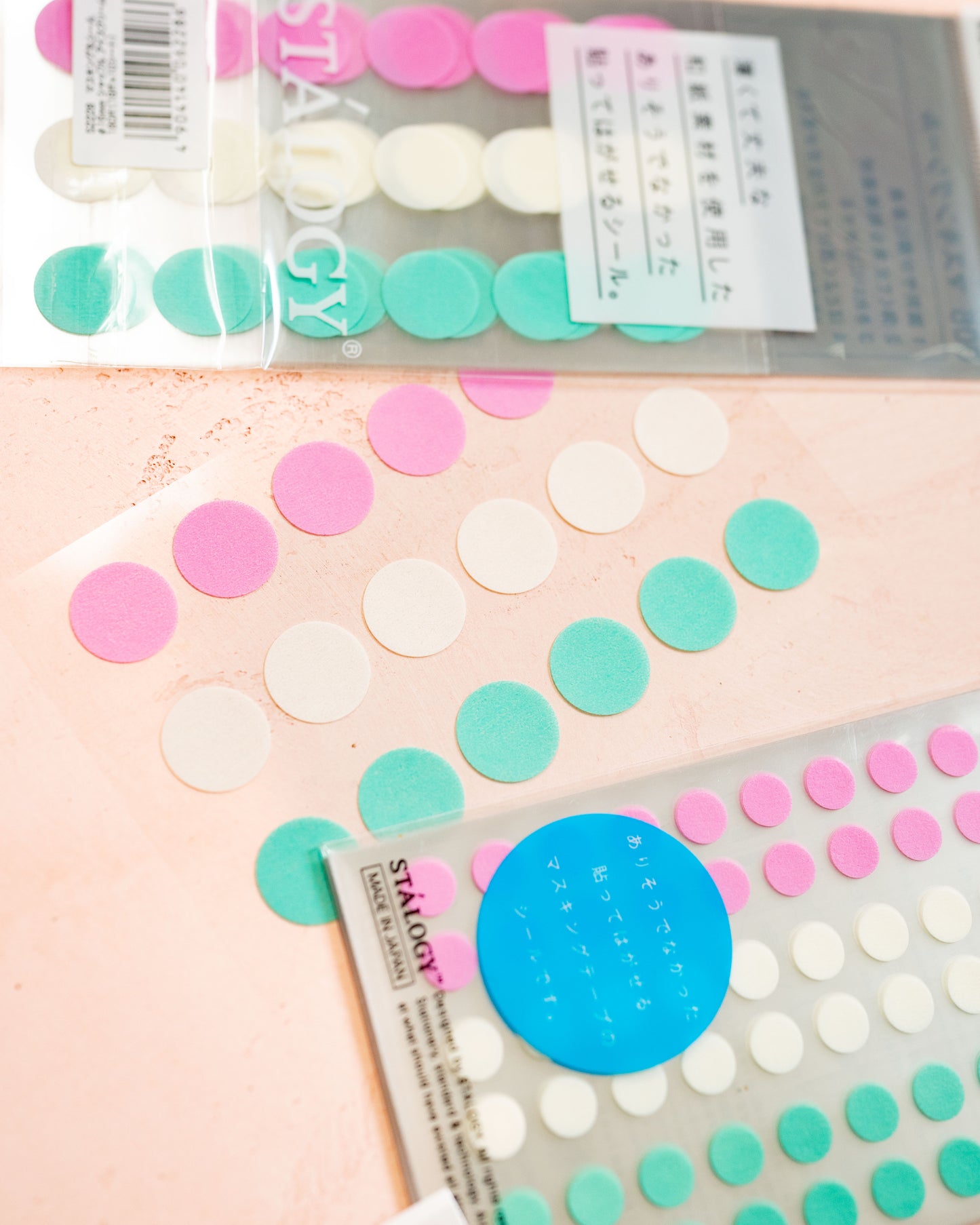 STALOGY Circular Washi Tape Patches - Shuffle Ice Cream (4 sizes to choose from)