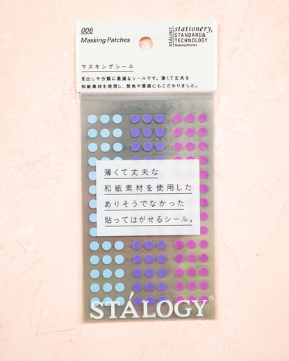 STOLOGY Circular Washi Tape Patches - Shuffle Pale (4 sizes available)