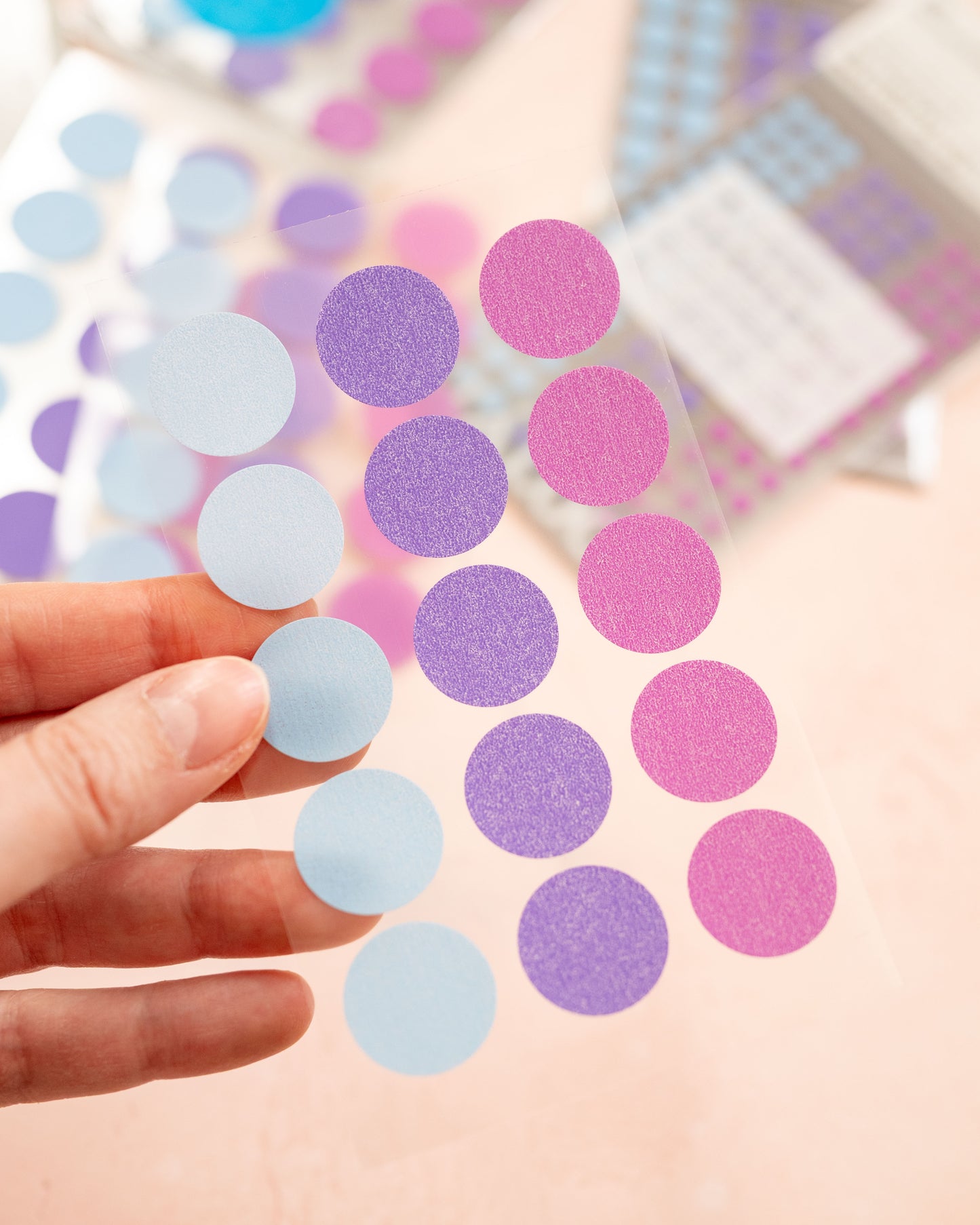 STOLOGY Circular Washi Tape Patches - Shuffle Pale (4 sizes available)