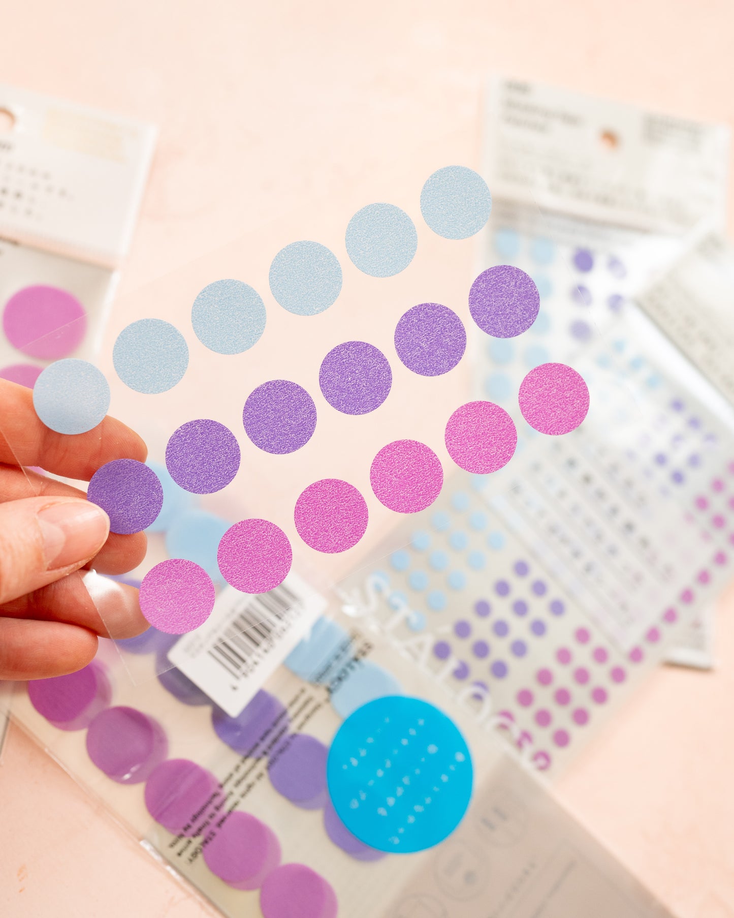 STOLOGY Circular Washi Tape Patches - Shuffle Pale (4 sizes available)