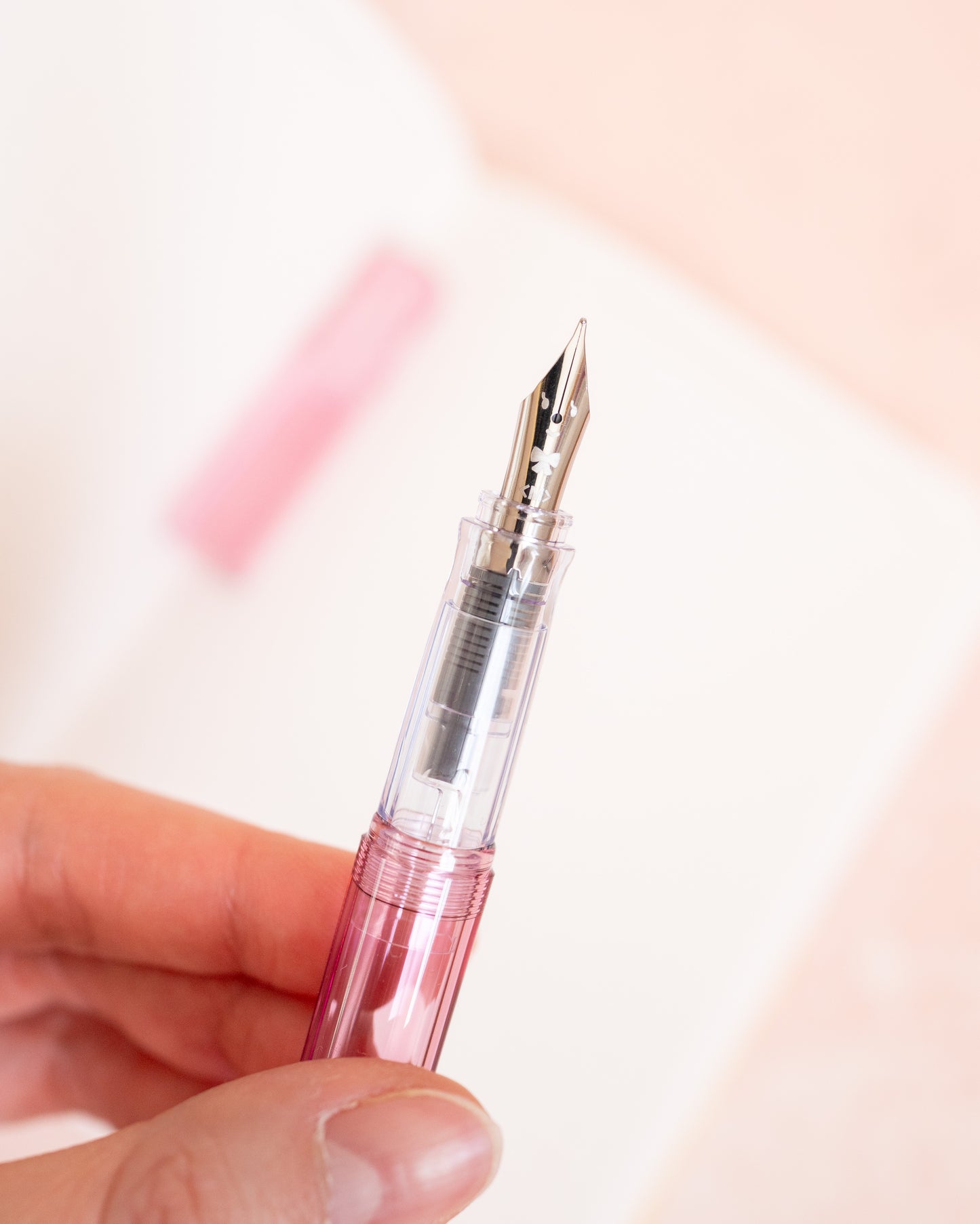 Stylo Plume Kaküno Pilot Rose Transparent Pointe Medium