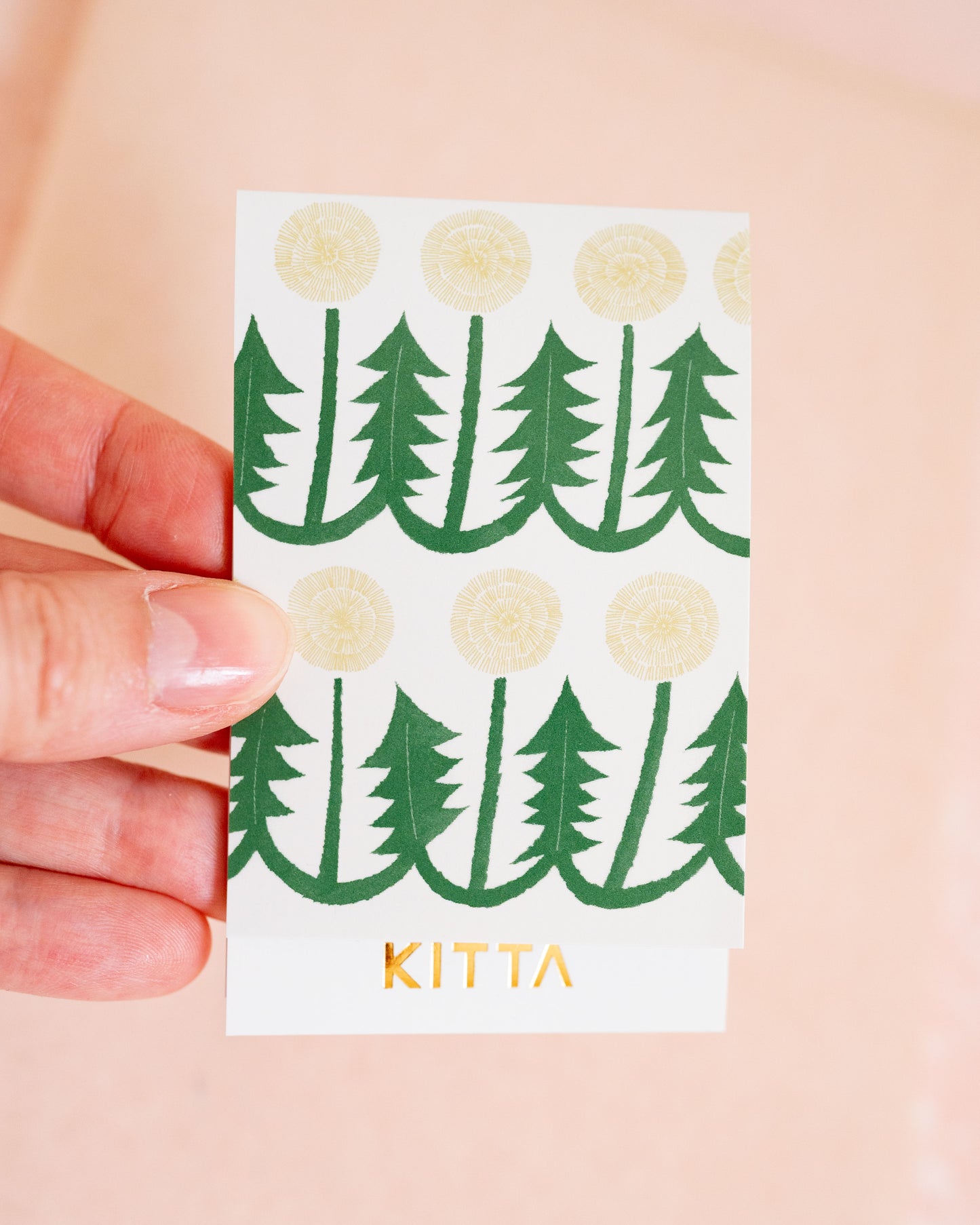 KITTA Green Flower Pre-Cut Masking Tape Booklet