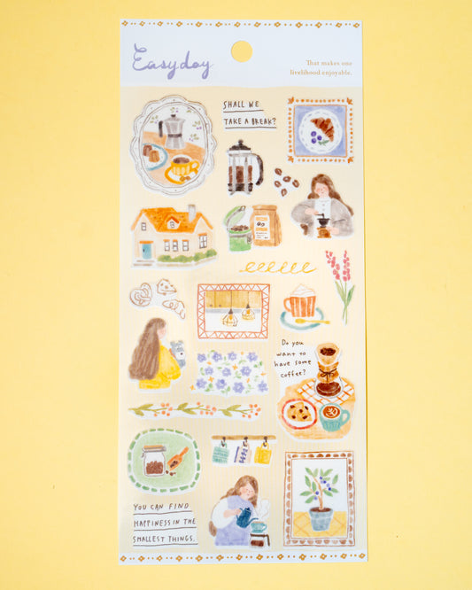 Stickers Coffee Easy Day Mind Wave