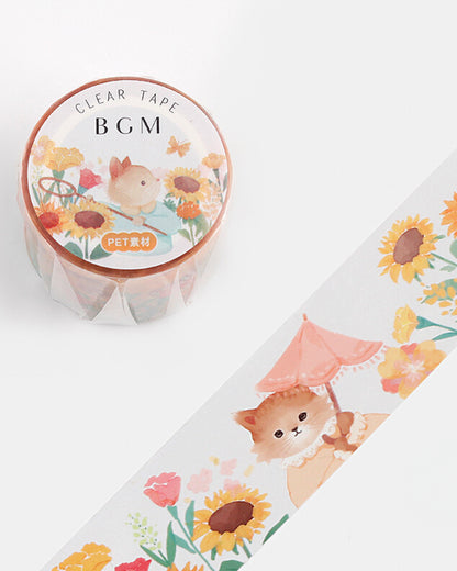 Cat and Sunflower Masking Tape