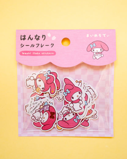 Stickers Flakes My Melody Papier washi & dorure