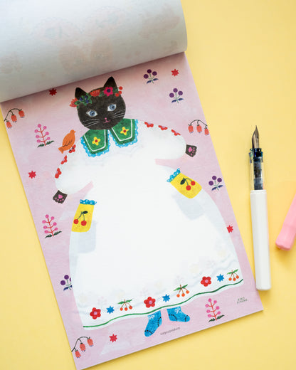 Bloc de Papier à Lettres Chats en Robe Aiko Fukawa