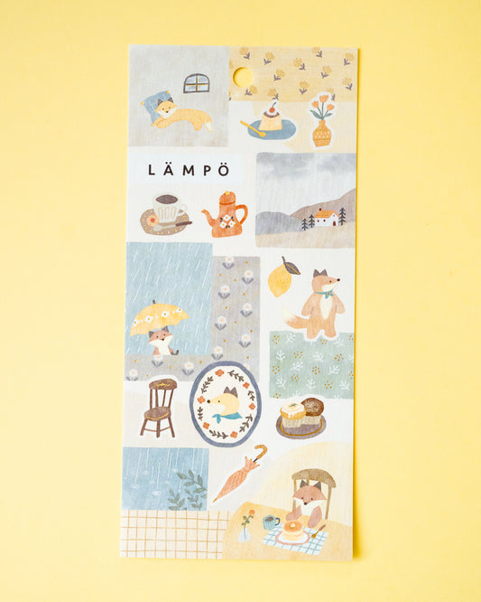 LÄmpö Fox and Rain Stickers