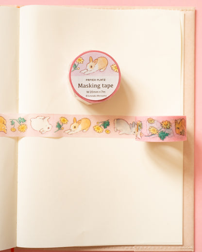 Rabbit and Flowers Masking Tape