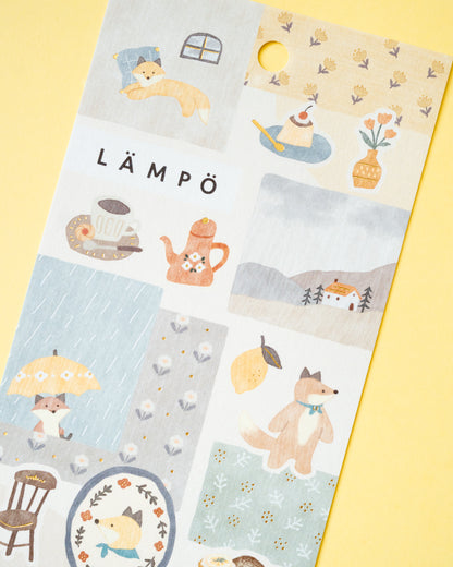Stickers LÄmpö Renard et Pluie