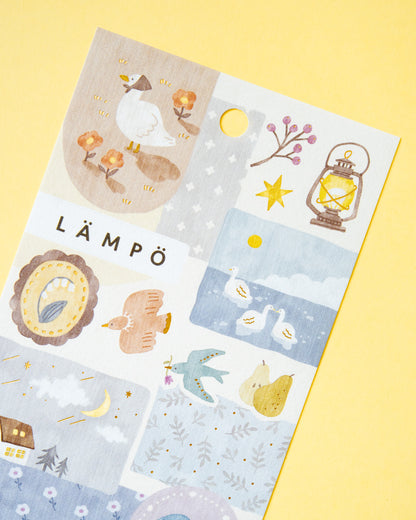 Stickers LÄmpö  Les Oiseaux et la Lune