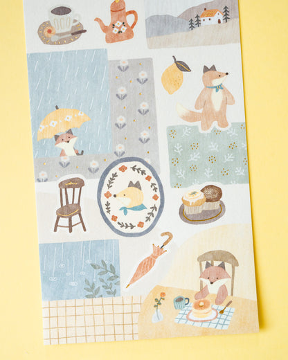 Stickers LÄmpö Renard et Pluie