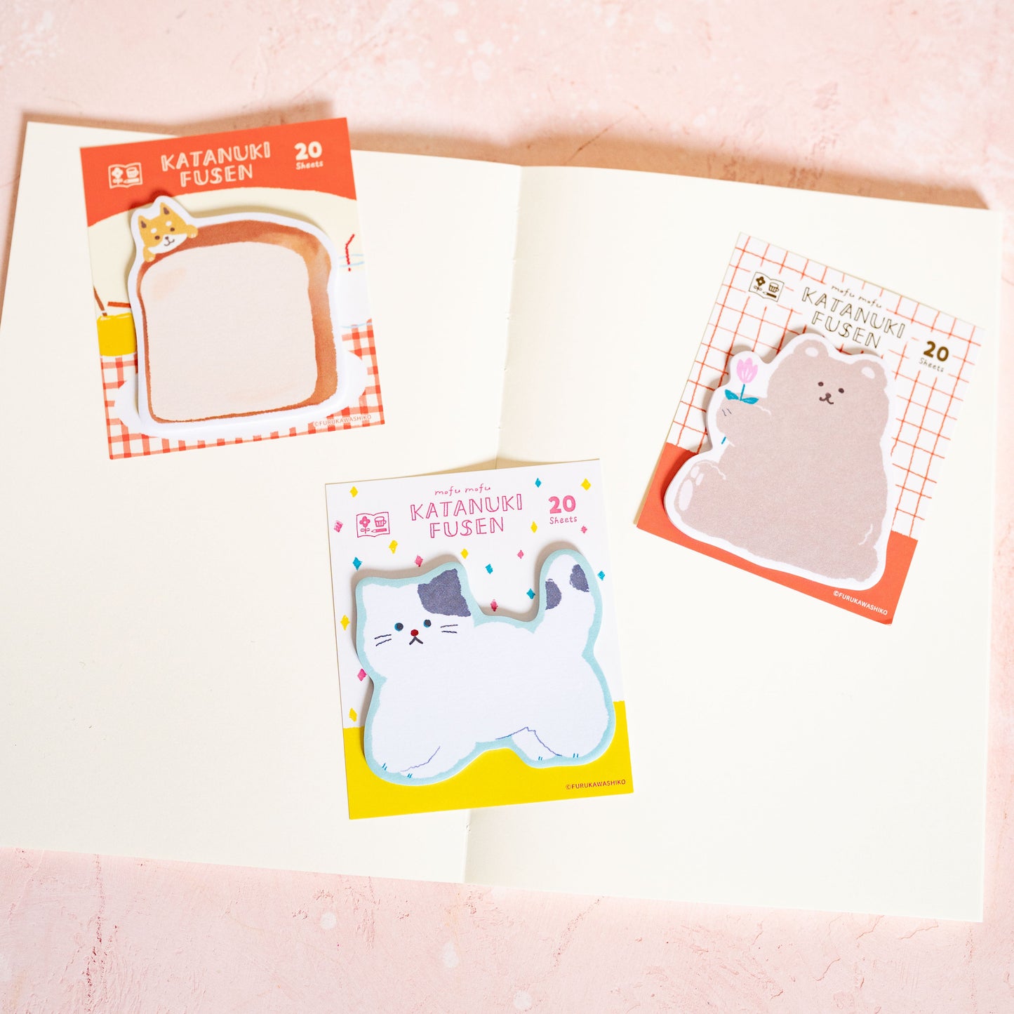 Notes Autocollantes Watashibiyori Fluffy Cat Furakawa Paper