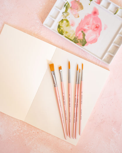 Holbein NA Series Pink Brush Set – 6 Brushes