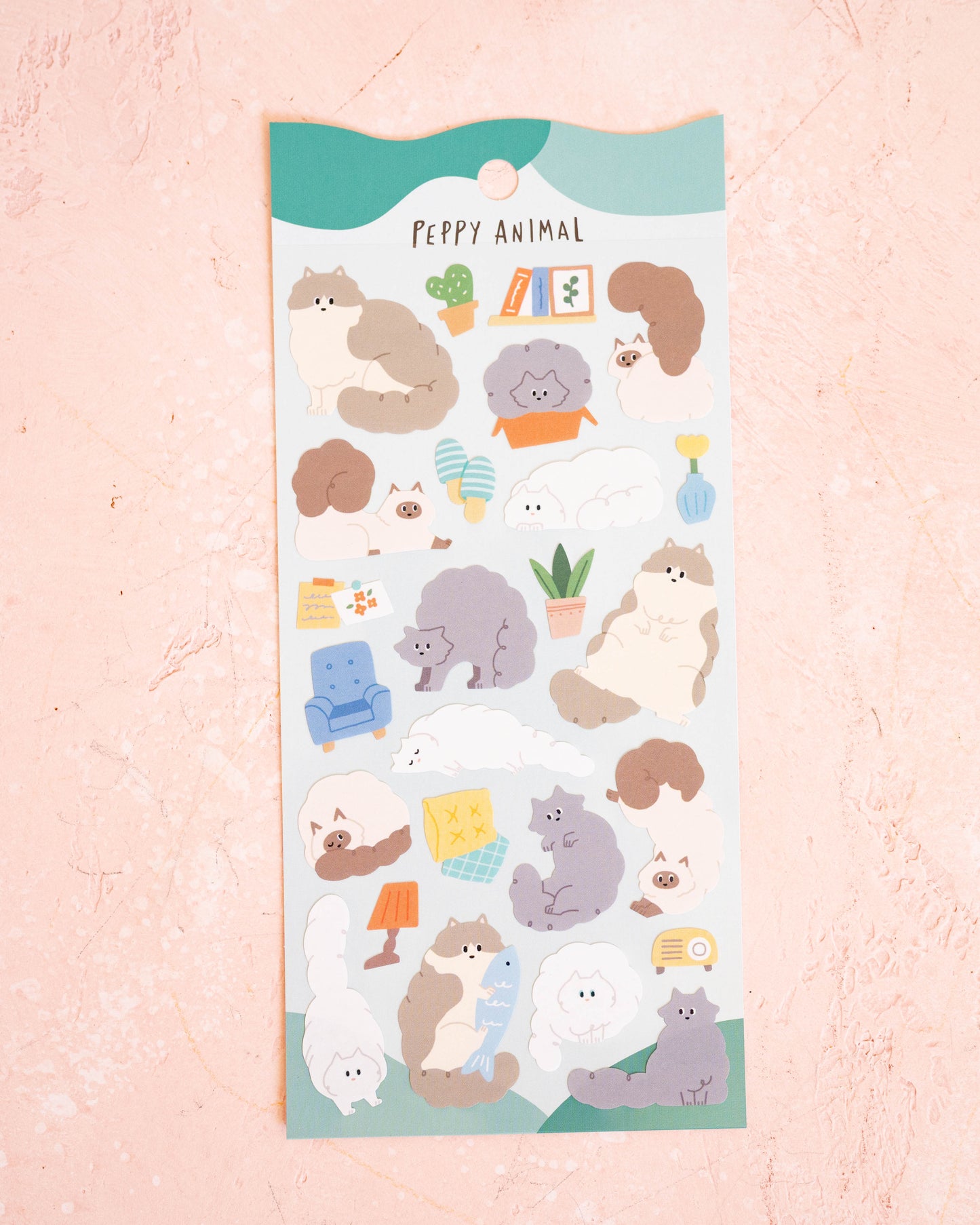 Stickers Peppy Animals Chats Poils Longs Mindwave