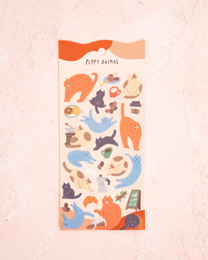 Stickers Peppy Animals Chats Poils Courts  Mindwave