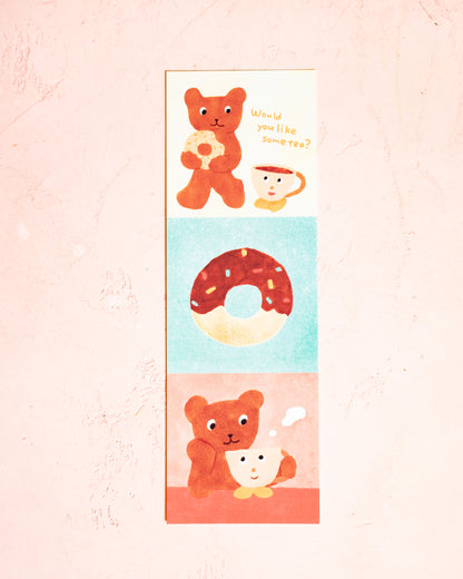 Grande Carte Illustrée Thé et donut – Totsuka Misako (3 parties)