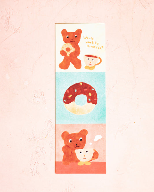 Grande Carte Illustrée Thé et donut – Totsuka Misako (3 parties)