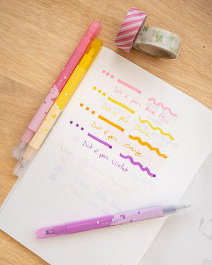 Set de 4 Stylos Double Pointe Dot é Pen Tons Chauds – Sun-Star