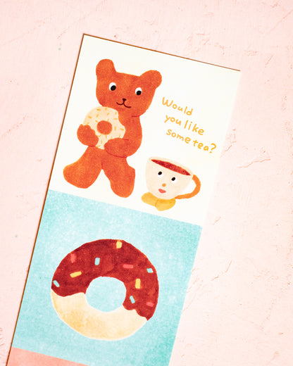 Grande Carte Illustrée Thé et donut – Totsuka Misako (3 parties)