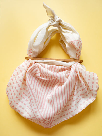 Furoshiki  Nobuyuki Takai Musubi La Récolte Ecru en lin 100 cm