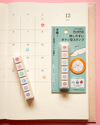 Pochitto Emojis stamps 6 moods Kodomo no Kao