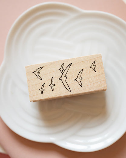 Flock of Birds Hankodori stamp