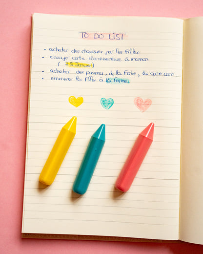 Set of 3 Sakura Craypas Croupy Marker Highlighter Pencils Retro Colors