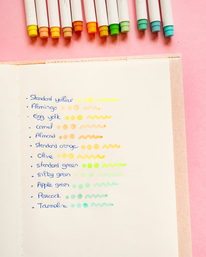 Kobaru Maru Liner 36-pack Round Tip Highlighter Pens