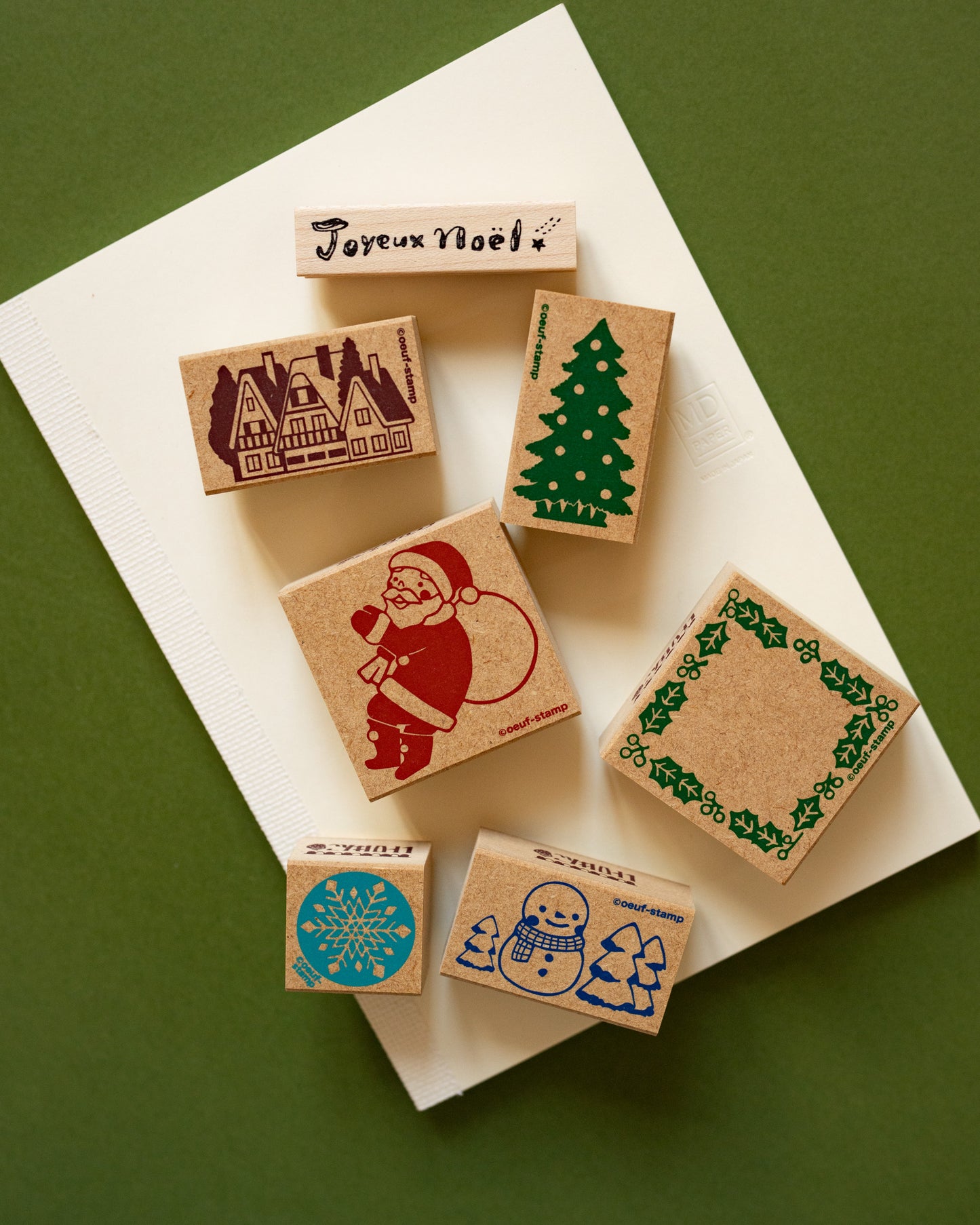 Tampons Noël et Hiver (motif au choix)  Kodomo no Kao x Oeuf-stamp et Hankodori