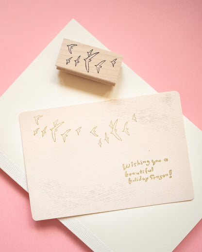 Flock of Birds Hankodori stamp