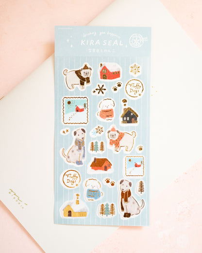 Stickers Chiens et Neige Furukawa Shiko