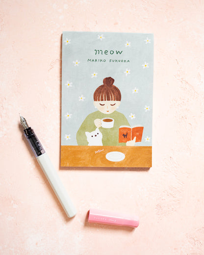 Bloc de 10 cartes Postales Meow Chats Mariko Fukuoka