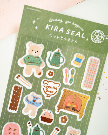 Stickers Ours et Tricot Furukawa Shiko