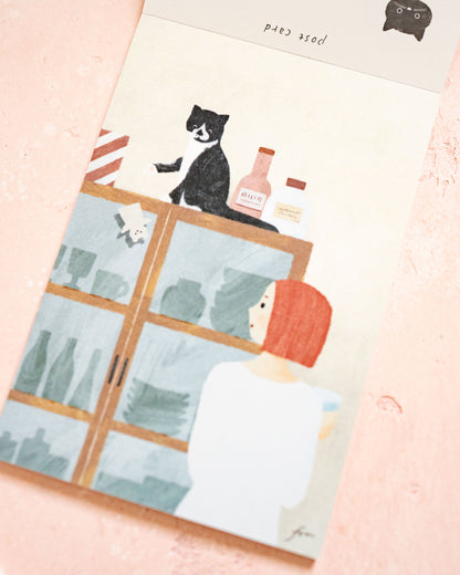 Bloc de 10 cartes Postales Meow Chats Mariko Fukuoka