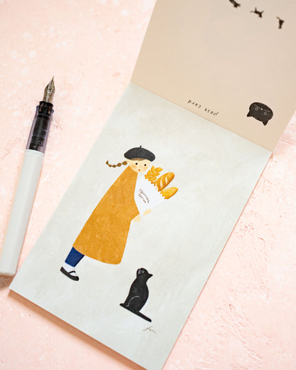 Bloc de 10 cartes Postales Meow Chats Mariko Fukuoka