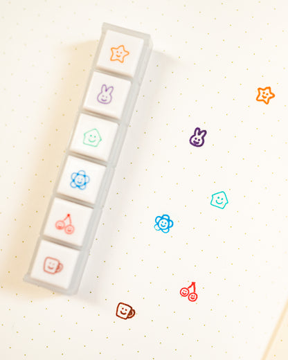 Pochitto Emojis stamps 6 moods Kodomo no Kao
