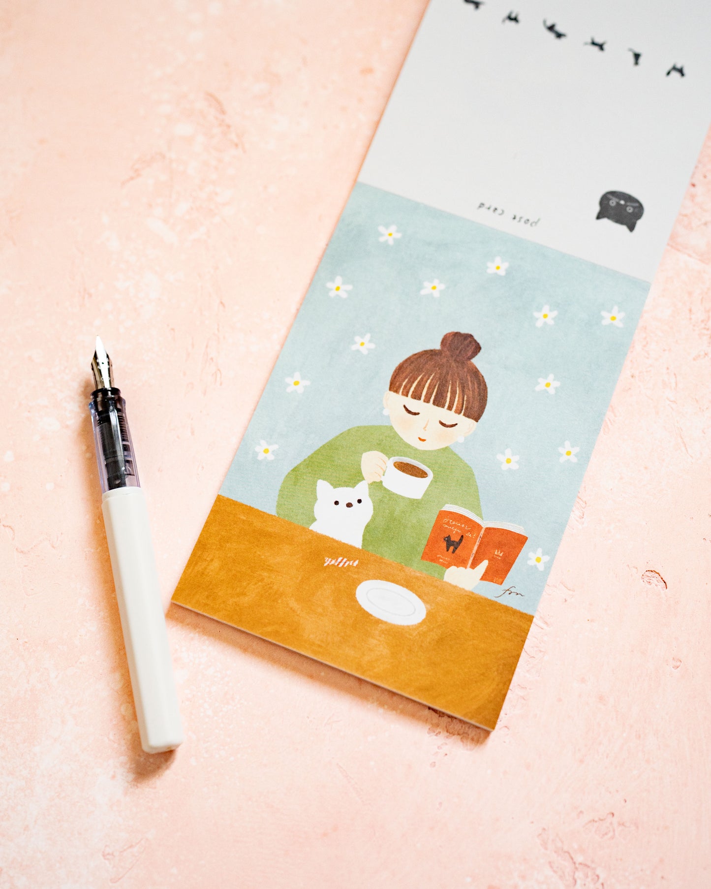 Pad of 10 Meow Cats Postcards by Mariko Fukuoka
