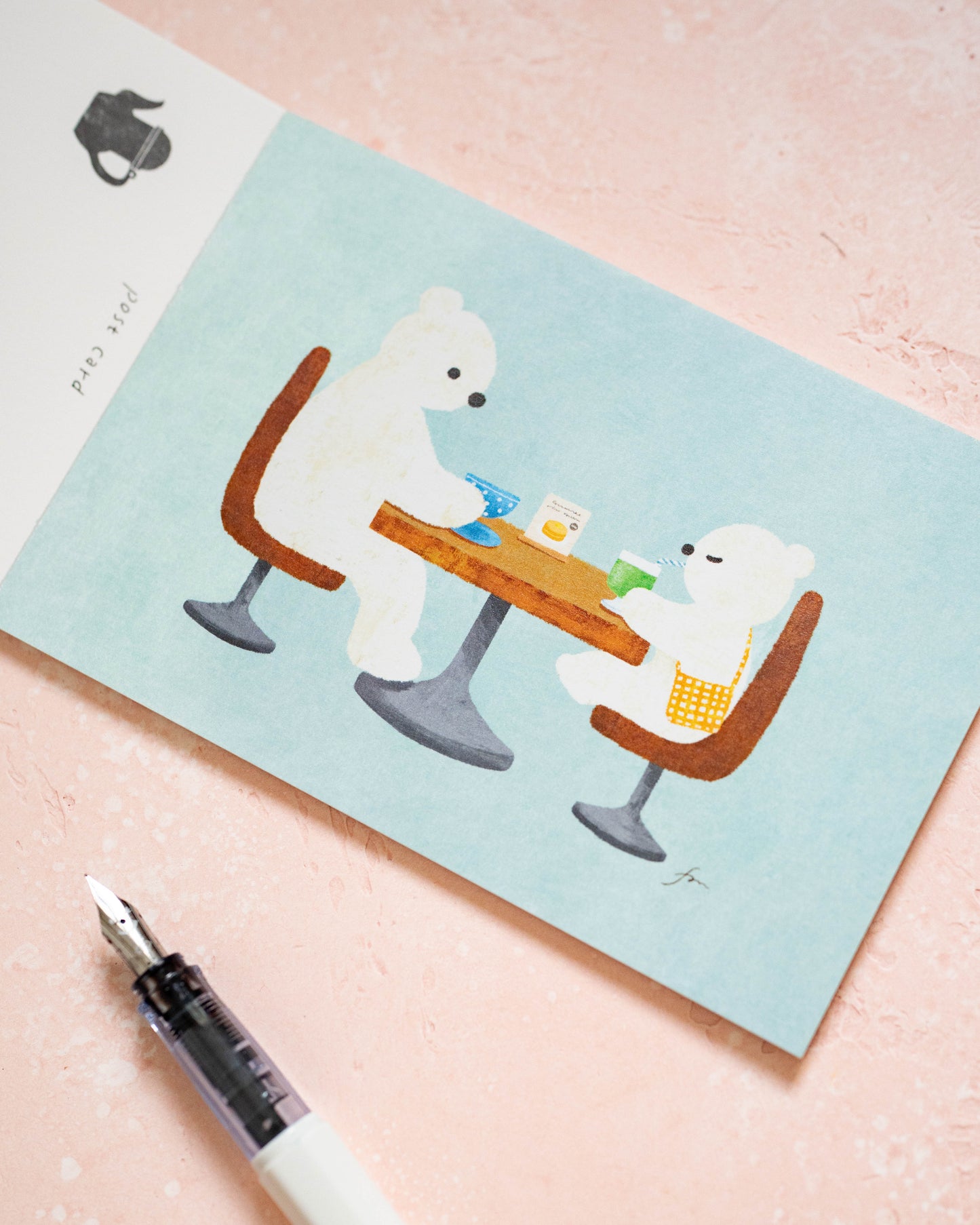 Block of 10 Tea Time Postcards Mariko Fukuoka