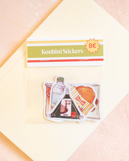 Pack de Grands Stickers Konbini Laraflo Design
