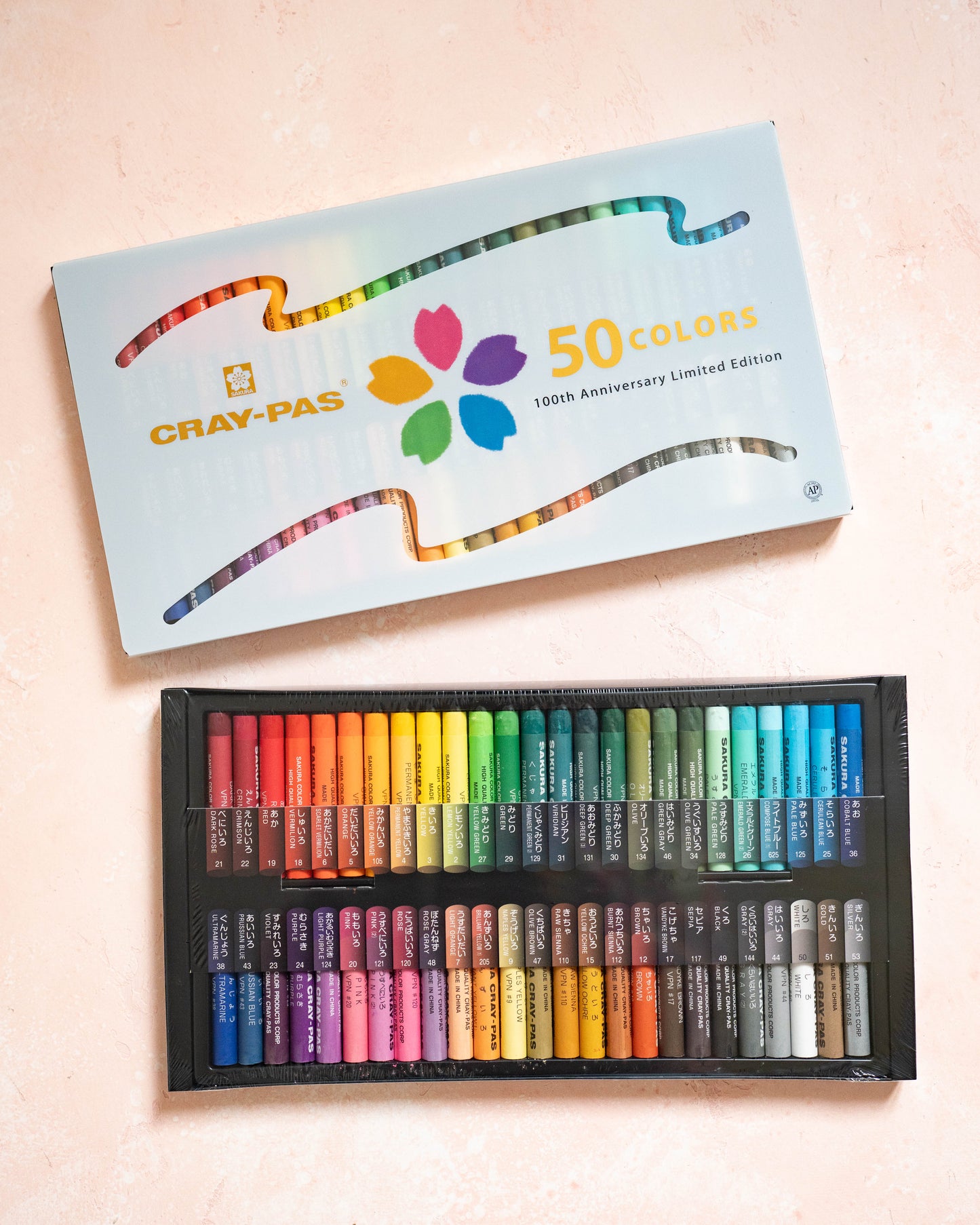 50 pastels à l’huile Sakura Cray-Pas Edition Limitée 100ème Anniversaire