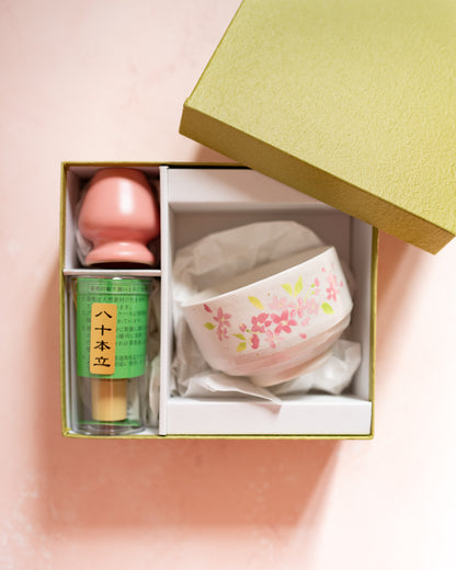 Coffret cérémonie du thé – Bol à Matcha Sakura et Accessoires