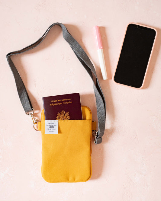 Delfonics Carrying Phone and Passport Pouch Yellow