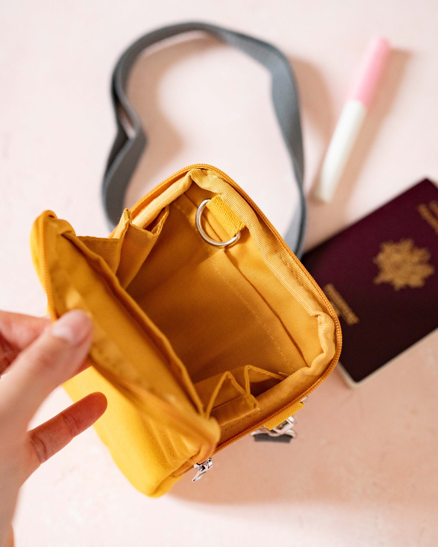 Delfonics Carrying Phone and Passport Pouch Yellow