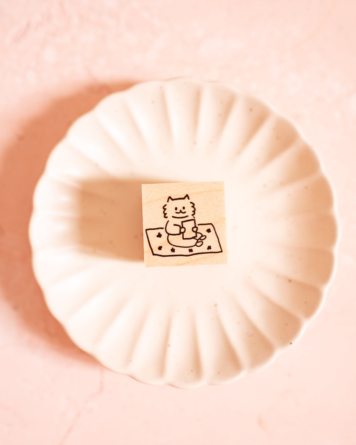 Tampon en Bois Chats Pique-nique – Meganehanko