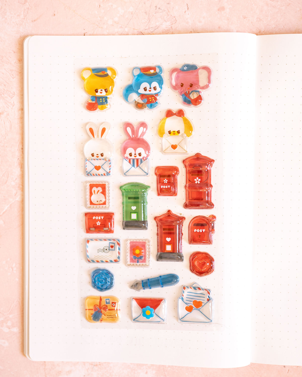 Stickers 3D Pukuholic Retro Letter – Rainbowholic × Ochame Friends