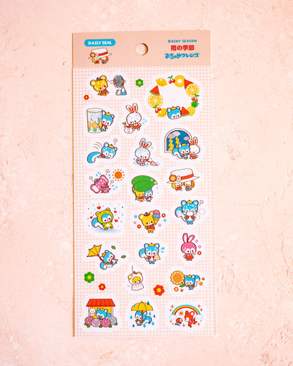 Stickers Rainy Season – Rainbowholic × Ochame Friends